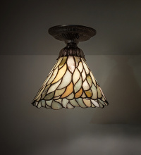 Meyda White 276086 - 8" Wide Willow Jadestone Flushmount