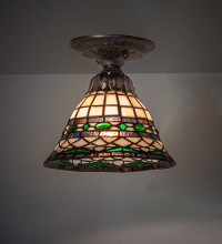 Meyda White 276088 - 8" Wide Tiffany Roman Flushmount