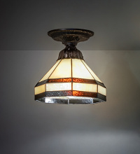 Meyda White 276096 - 8" Wide Topridge Flushmount