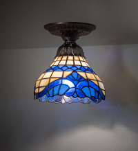 Meyda White 276107 - 7" Wide Baroque Flushmount