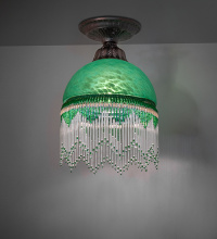 Meyda White 276117 - 8" Wide Roussillon Flushmount