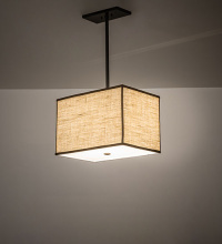 Meyda White 278422 - 18" Long Quadrato Lounge Oblong Pendant