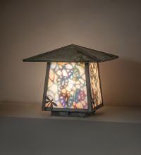 Meyda White 278639 - 12" Square Stillwater Lotus Leaf and Dragonfly Deck Light