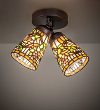 Meyda White 279041 - 7.5-14" Wide Jeweled Grape Semi-Flushmount