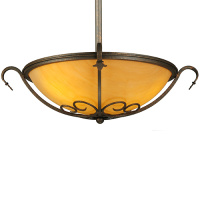 Meyda White 280691 - 24" Wide Alaine Semi-Flushmount