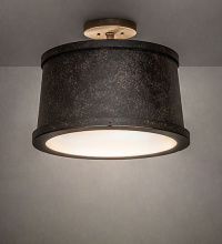 Meyda White 281618 - 18" Wide Cilindro Reel Semi-Flushmount