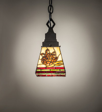 Meyda White 282518 - 5" Square Pinecone Mini Pendant
