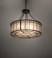 Meyda White 282526 - 24" Wide Glendale Mission Inverted Pendant