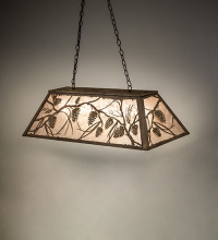 Meyda White 282631 - 42" Long Whispering Pines Oblong Pendant