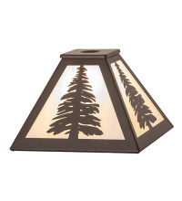 Meyda White 283844 - 8" Square Tall Pines Shade