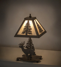 Meyda White 283850 - 15" High Lone Deer Accent Lamp