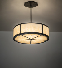 Meyda White 285436 - 28" Wide Smythe Craftsman Pendant