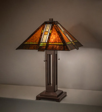 Meyda White 285566 - 24" High Montana Mission Table Lamp