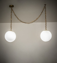 Meyda White 285746 - 120" Wide Castiliolite Bola Swag Pendant