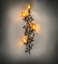 Meyda White 286211 - 11" Wide Vinca Vine 4 Light Wall Sconce