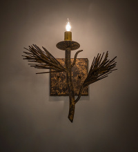 Meyda White 287564 - 12" Wide Lone Pine Left Wall Sconce