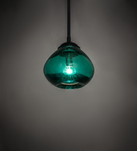 Meyda White 289676 - 8" Wide Green Orb Mini Pendant