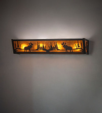 Meyda White 30241 - 24" Wide Moose at Lake Vanity Light