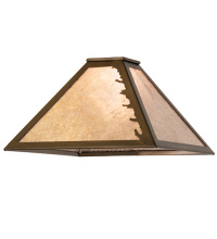 Meyda White 32504 - 16" Square Leaf Edge Shade