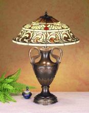 Meyda White 26333 - 31" High Victor Laurel 3 Light Urn Table Base