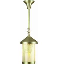 Meyda White 38000 - 8" Wide Fulton Winter Pine Mini Pendant