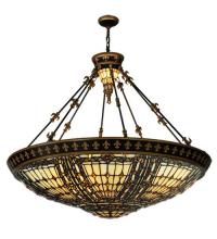 Meyda White 50250 - 28" Wide Fleur-de-lis Inverted Pendant