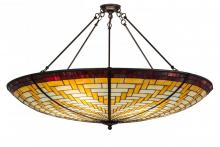 Meyda White 72653 - 48" Wide Basket Weave Inverted Pendant