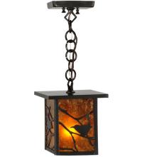 Meyda White 83422 - 6.5"Sq Hyde Park Song Bird Mini Pendant